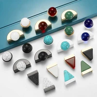 asteroid creative personality light luxury color agate jade handle wardrobe door high end drawer single hole handle cabinet knob