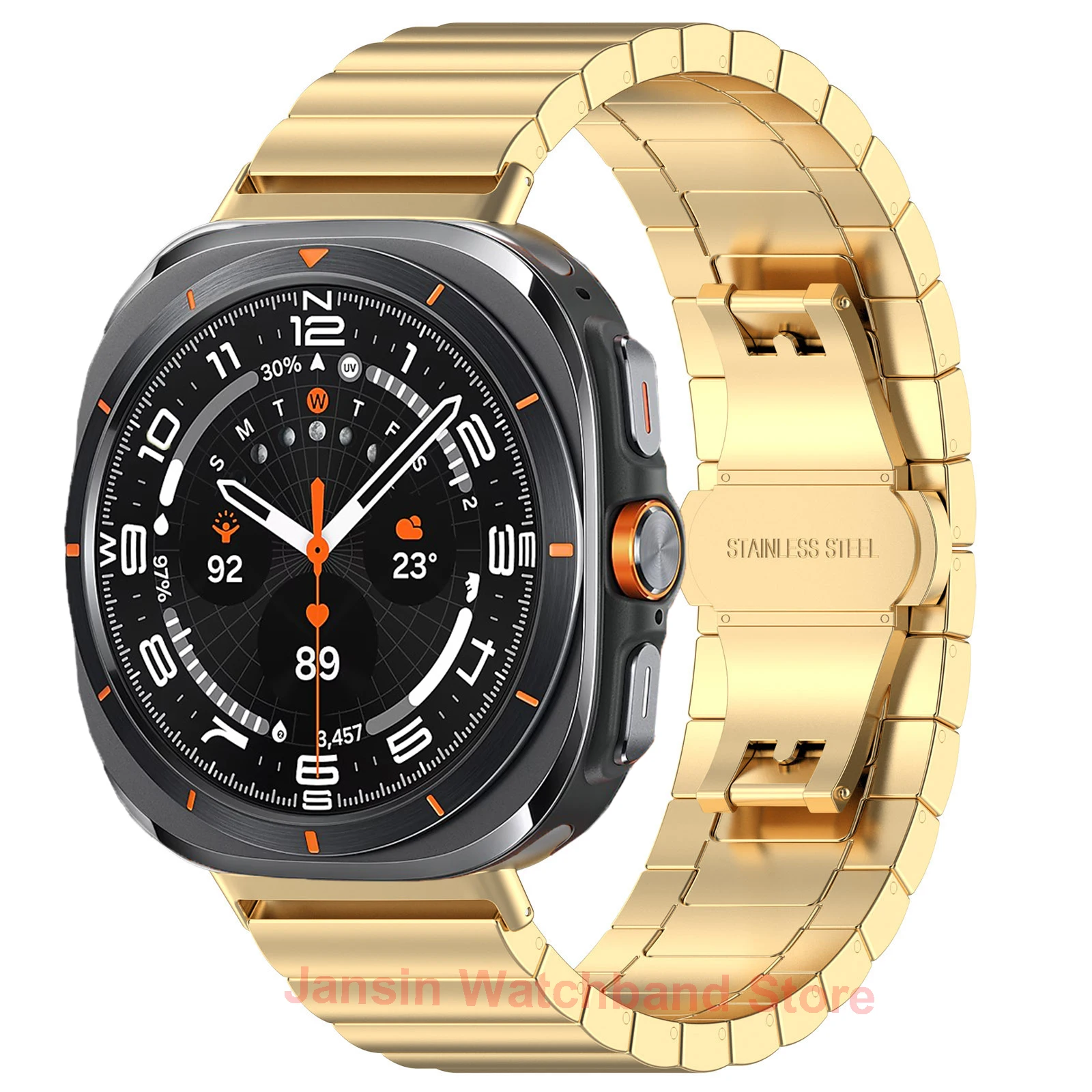 Ремешок из нержавеющей стали для Samsung Galaxy Watch Ultra 2025 47 мм LTE Band без зазоров, быстросъемный браслет для SAMSUNG ULTRA 47 мм Correa (art.: 3920c81ef9340) - 3920c81ef9340