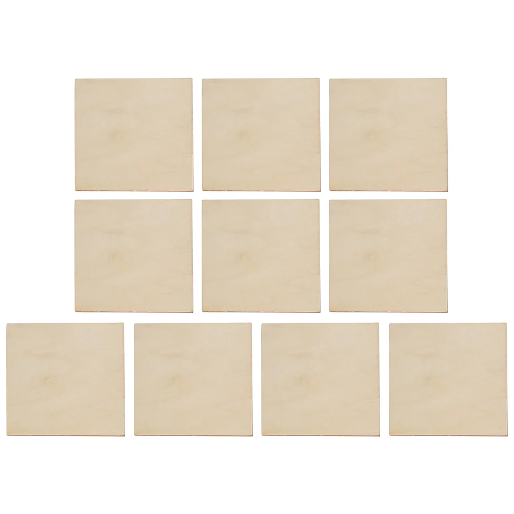 

Wood Wooden Square Slices Blank Pieces Unfinished Craft Cutouts Squares Diy Discs Supplies Crafts Chip Shapes Planks Crafting