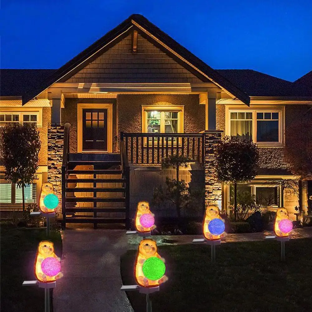 

Outdoor Solar Lights Hedgehog Floor Light Waterproof Lights Garden Pathway Lawn Landscape Decoration Decoration Yard Light I1k5