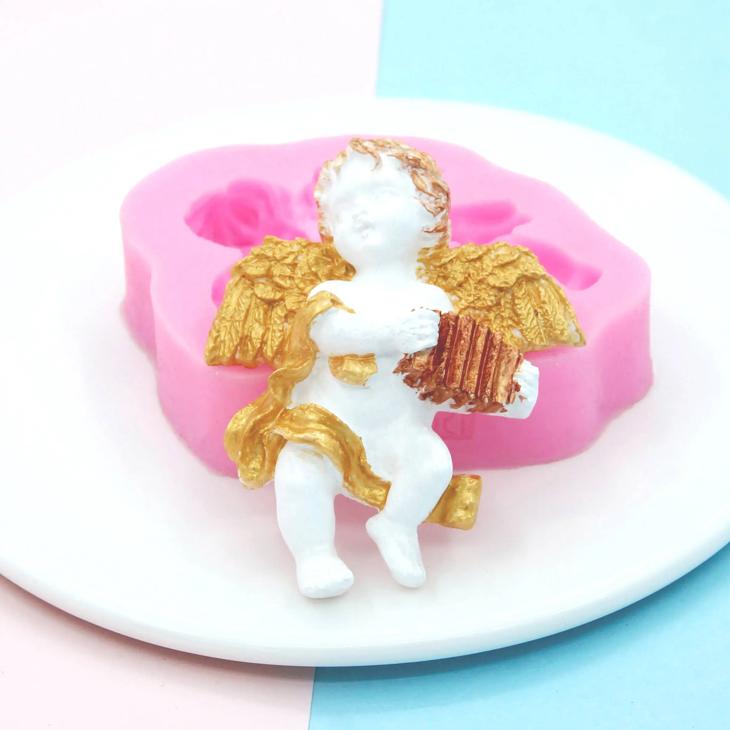

3D Cupid Angel Baby силиконовые формы для помадки инструменты для украшения тортов шоколадные конфеты десерт кекс Полимерная глина форма для масти...