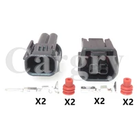 1 set 2p automobile fog lamp wire cable socket 6181 6851 6189 7408 car male female docking waterproof connector for honda