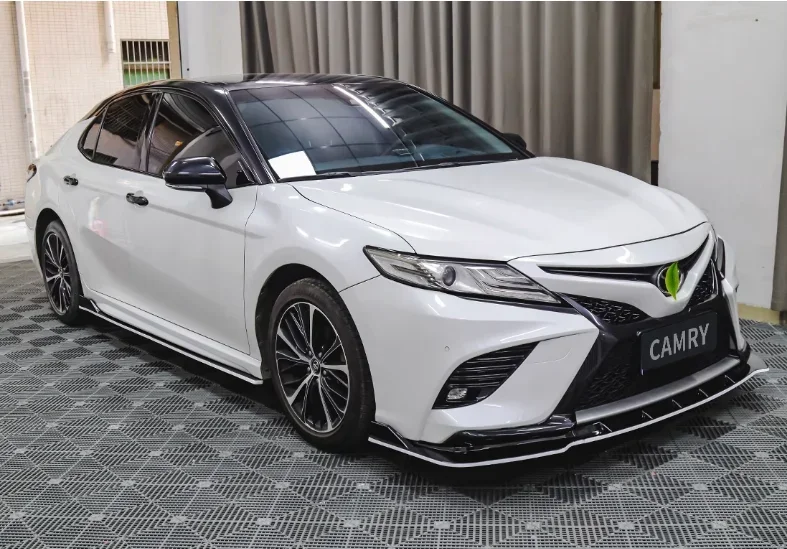 Черный бампер ABS для Toyota Camry 2018 2019 2020 2022 2023 передняя губа задний диффузор спойлер