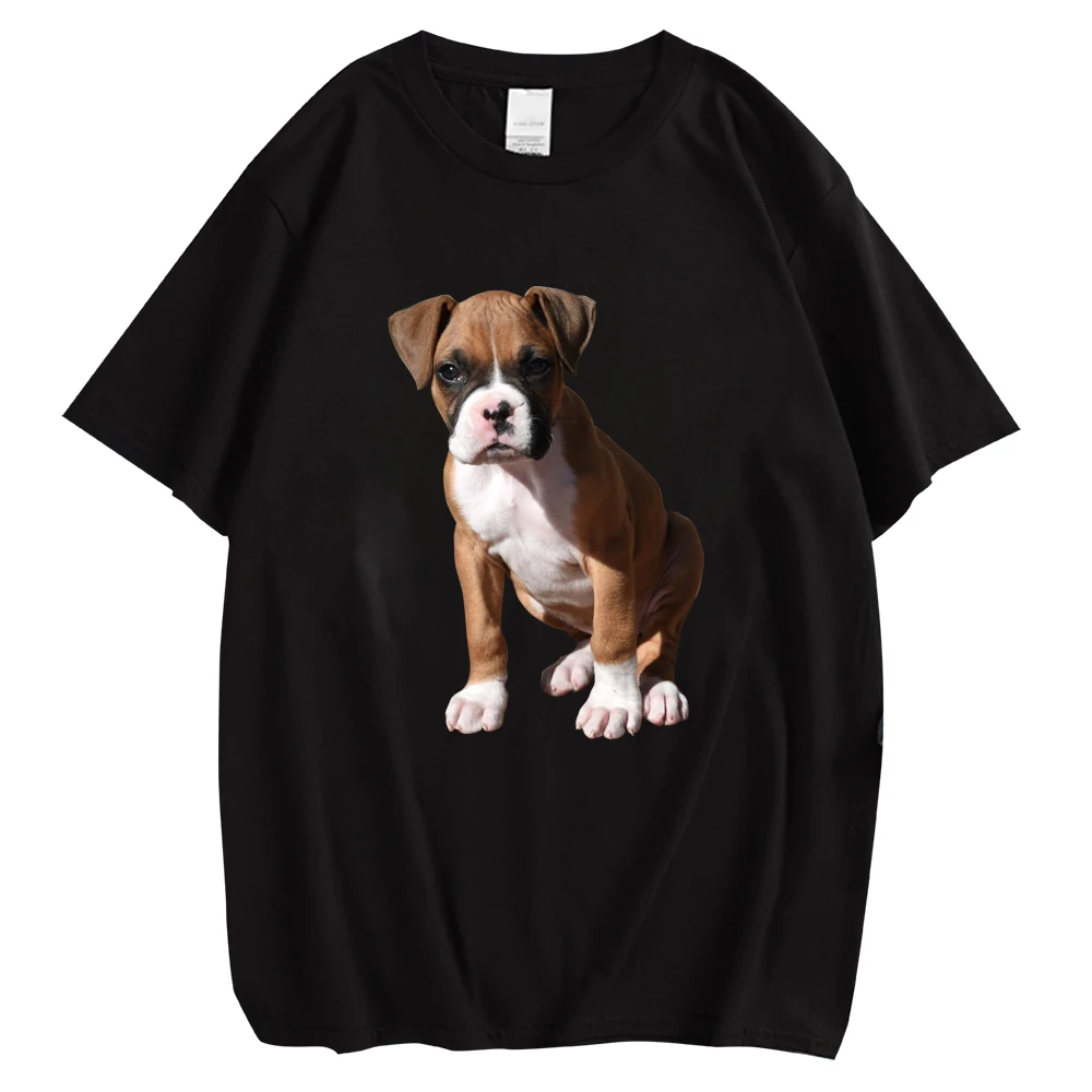 

CLOOCL 100% Cotton T-shirts Fashion Brand Cute Boxer Chest Print Tees Black Short Sleeve Hip Hop Tops Men's Shirts Dropshipping