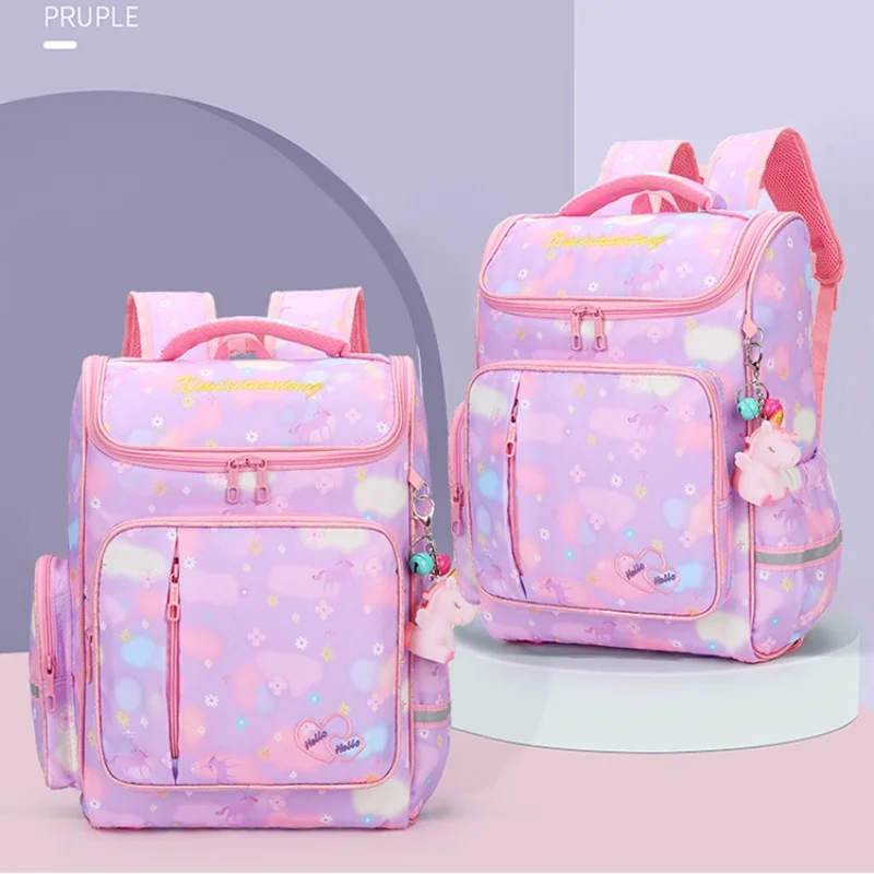 Children Tie Dye Fashion Students Schoolbags with Pendant New Primary Girl High-capacity Backpacks for Travel Drop Shipping Hot