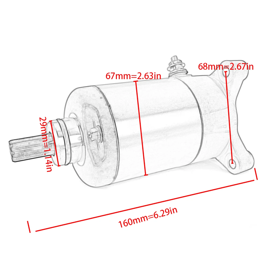 

18645 Starter Motor for Polaris ATP 330 500 Sportsman 335 400 450 500 Big Boss Magnum 325 425 Ranger Crew Scrambler Worker Xplor