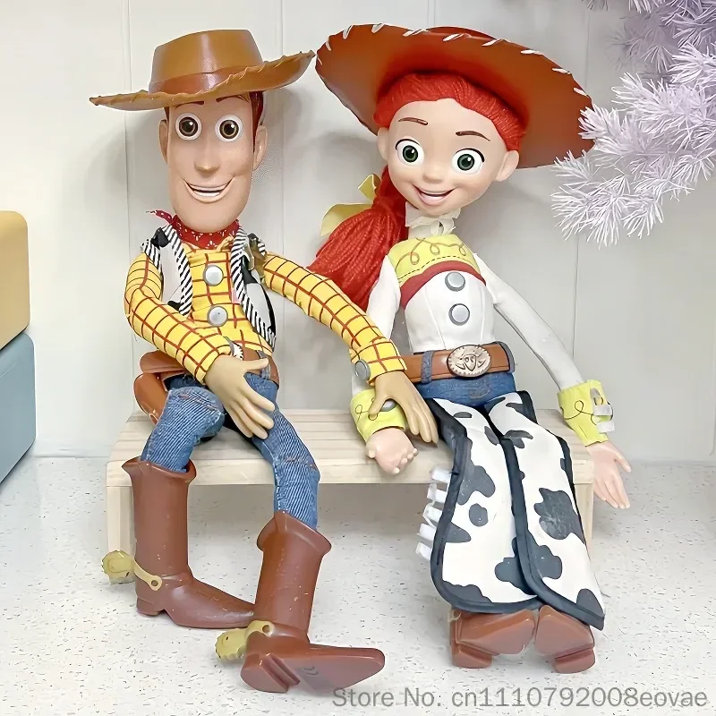 Фото Аниме-фигурки Disney Toy Story 4 - говорящие коллекционные модели персонажей Вуди, Базза, Джесси, Рекса для декора и в подарок №5