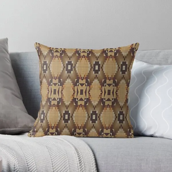 

Khaki Dark Caramel Coffee Brown Tribal A Printing Throw Pillow Cover Fashion Hotel Decorative Throw Bedroom Pillows not include
