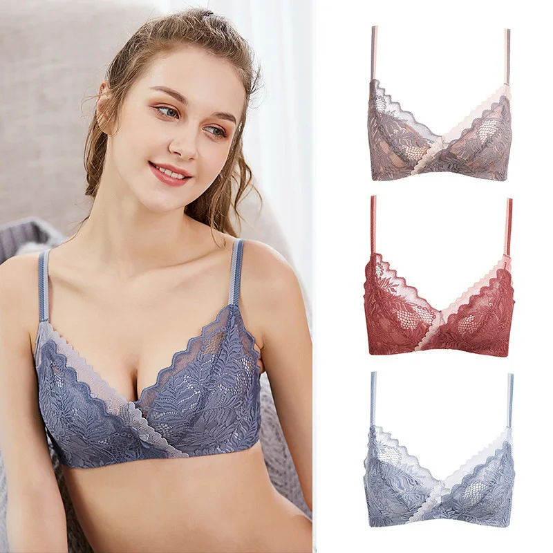 

Underwear Female Non Steel Ring Gathered Small Chest Adjustable Upper Support Thickened Back Bra Set Student Anti Expansion Bra