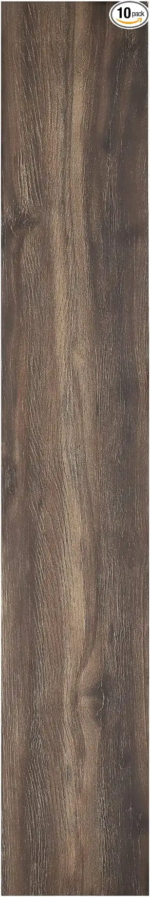 

Self Adhesive Vinyl Floor Planks, 10 Planks, 6 x 36, Brown