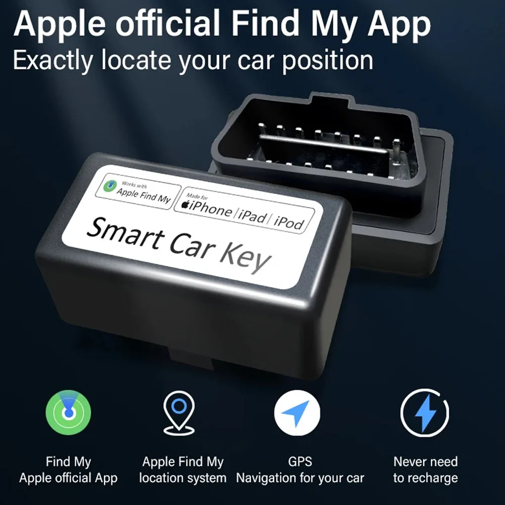 

Mini Car OBD GPS Locator Works for Apple Find My APP Quick Installation Smart Tracker Anti-lost Device Finder Global Position