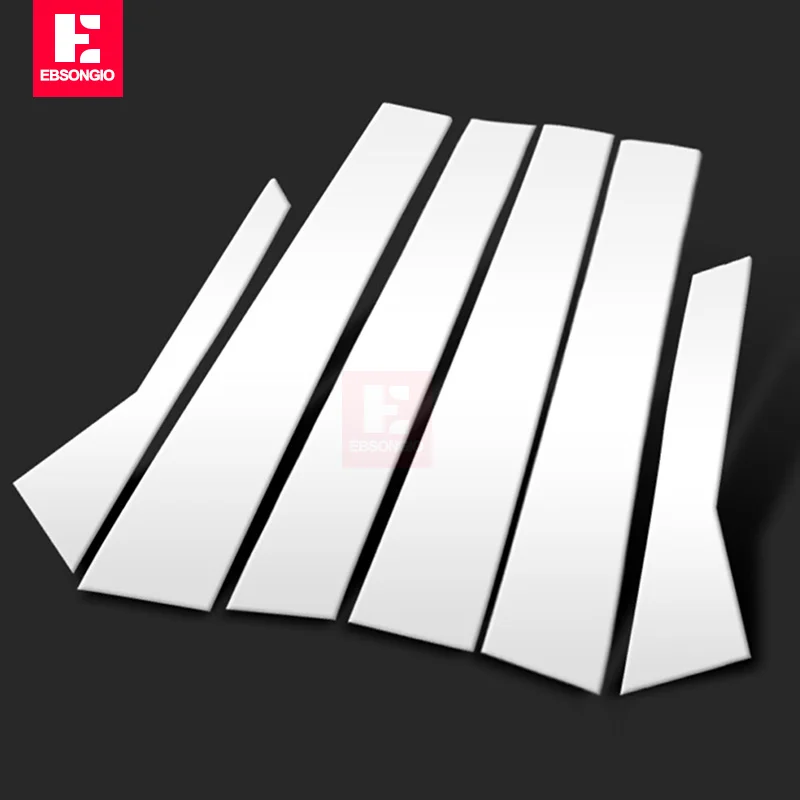 

For Cadillac SRX 2010 to 2018 Stainless Steel Car Exterior Window Center Pillar B+C Post Trim Cover Stickers Car Styling 6Pcs