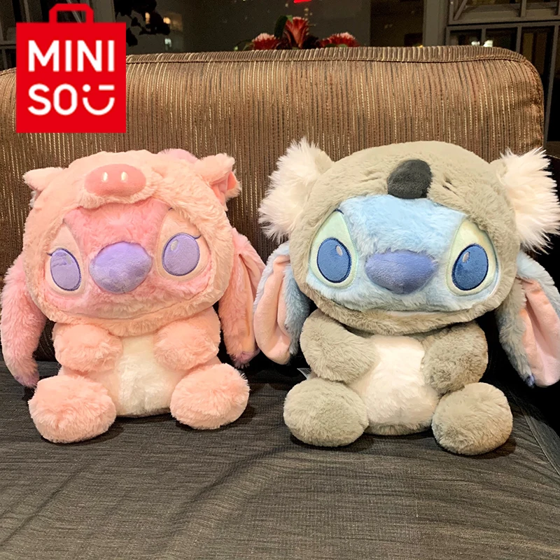 Настоящие плюшевые игрушки Miniso X Disney Стич ангел Лило и косплей коала панда