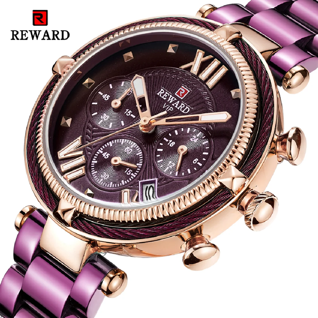 

REWARD Top Brand Luxury Women Watches Fashion Steel Strip Quartz Watch For Montre Femme 2022 Ladies Wrist Watch Relogio Feminino