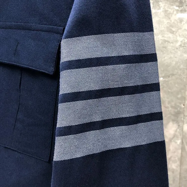 Shirts Men Office New Shirts Men Loose Blue Long Sleeve Casual Long Shirt Turn Down Collar Oxford Striped Men's Clothing