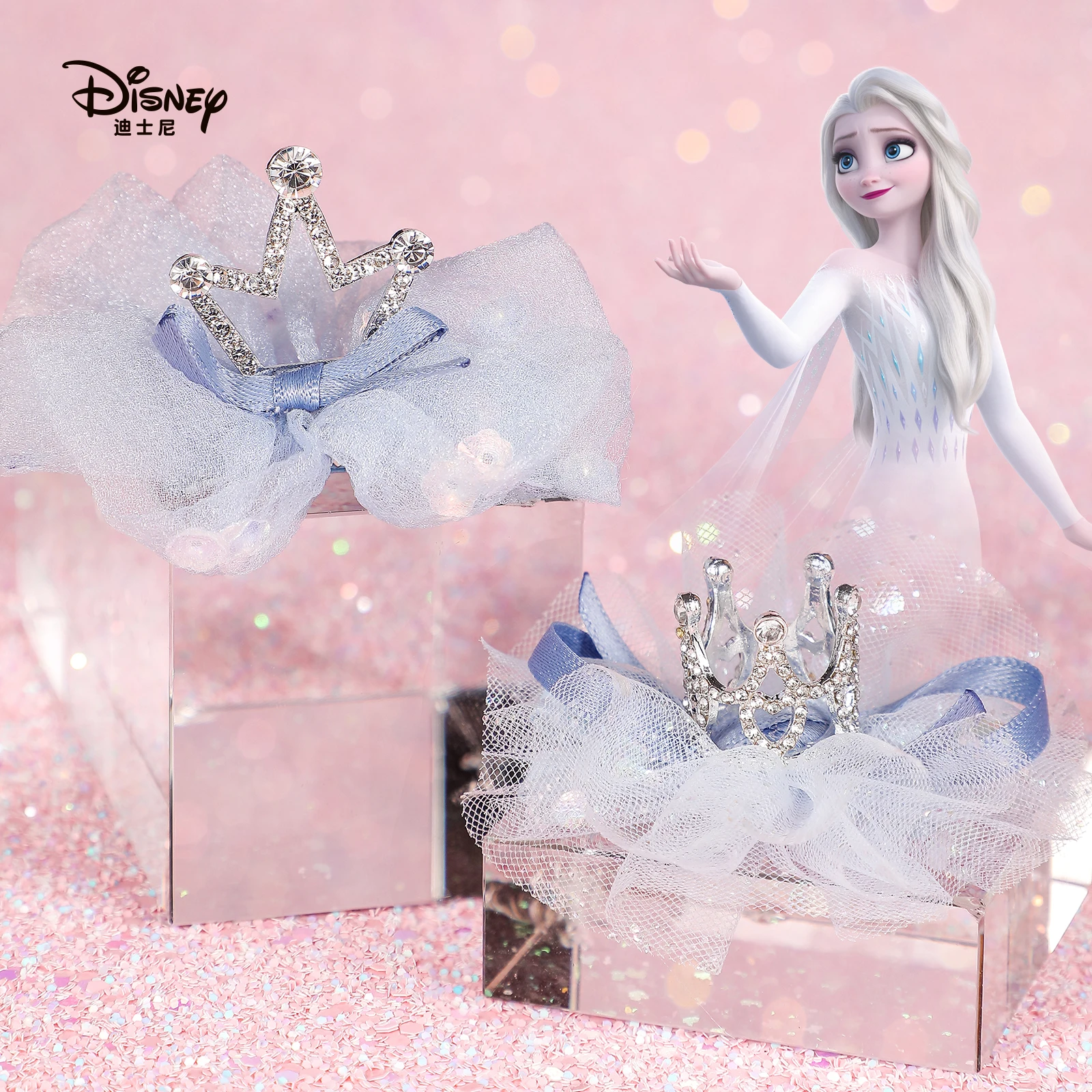 

Disney Frozen Princess Elsa Headwear Children's Hair Accessories Girl's Headdress Hairpin Hair Hoop Plait Birthday Present Baby