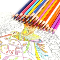 12243648 color cartoon pencil childrens environmental protection barrel long rod set art coloring supplies