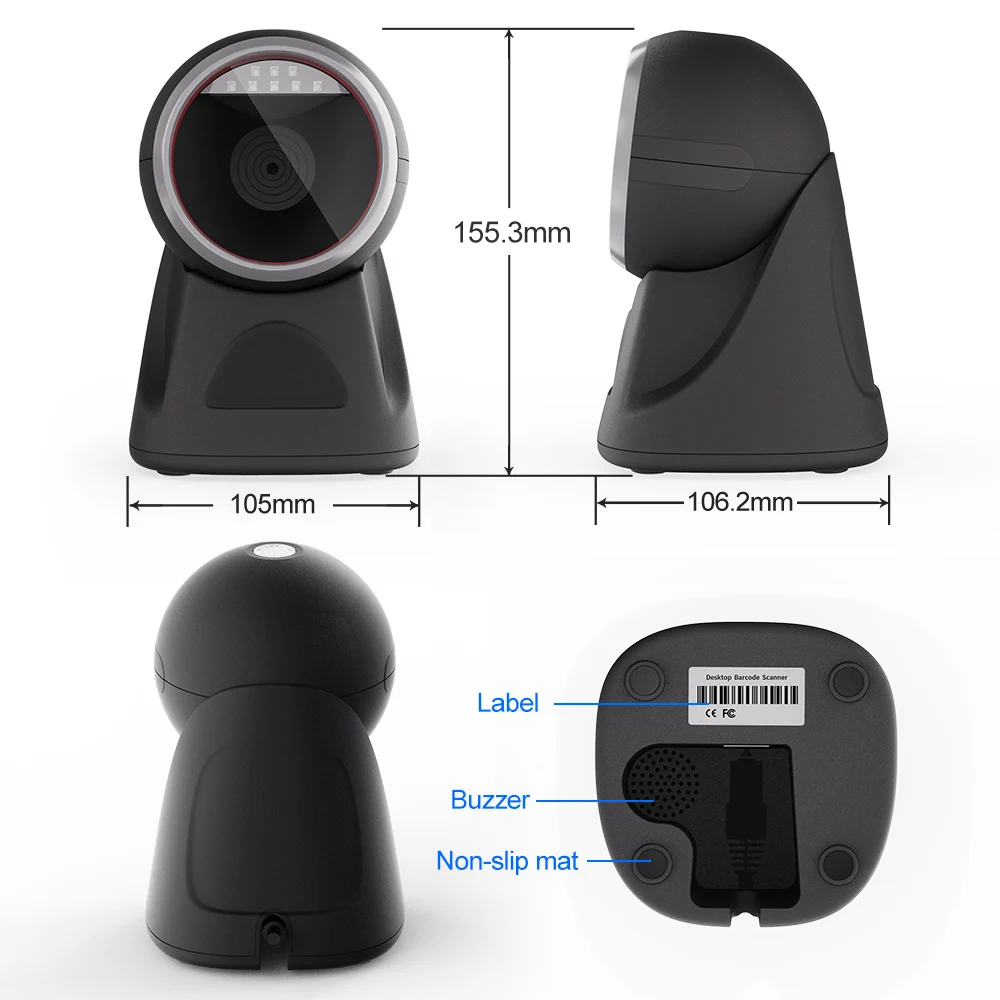GTCODESTAR GT-8801D Всенаправленная платформа изображений USB Qr-считыватель проводной настольный 1D 2D сканер штрих-кода Считыватель штрих-кода (art.: 3920d49166b3f) - 3920d49166b3f