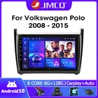 Автомобильное радио JMCQ Andriod 10 RDS DSP для Volkswagen Polo 2008-2015 мультимедийный видеоплеер GPS-навигатор 2 Din 4G + WIFI головное устройство