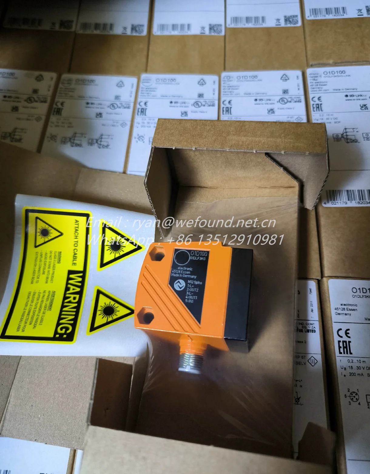 Фотоэлектрический датчик расстояния O1D100 O1DLF3KG/IO-LINK