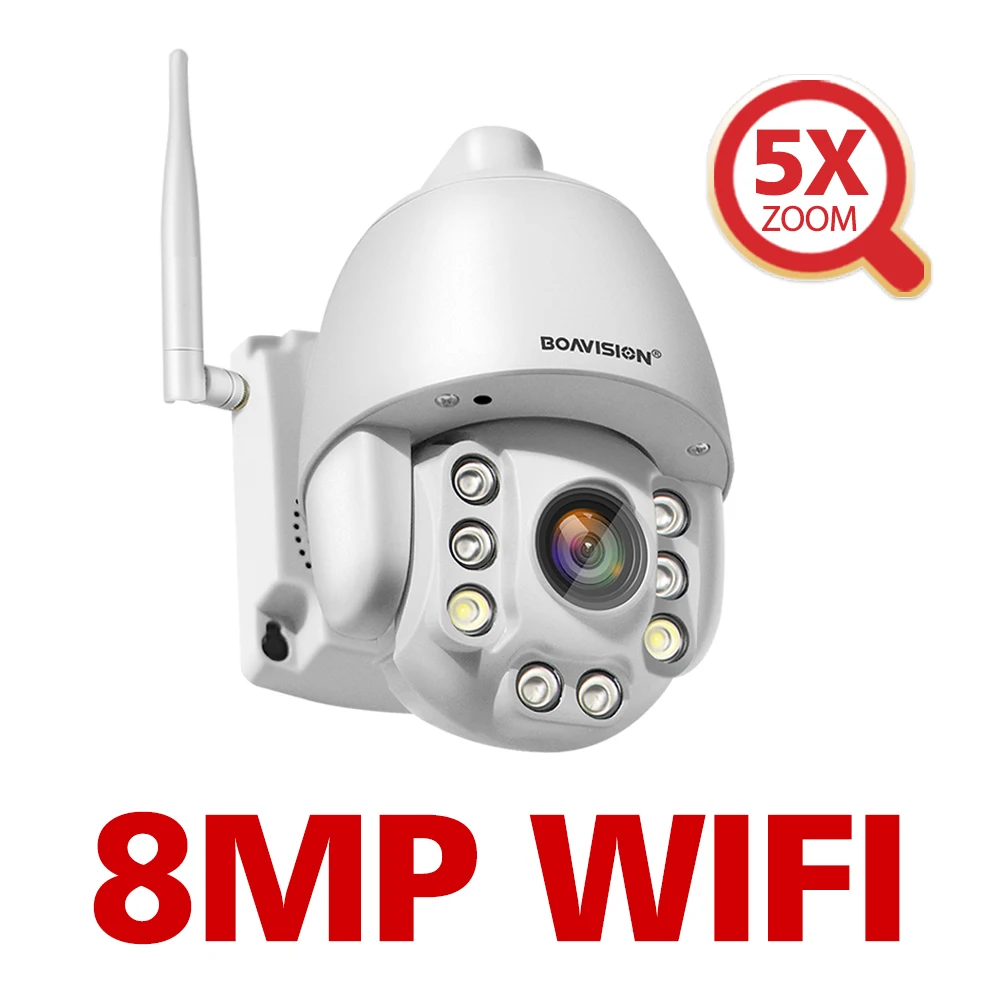 CamHi Boavision PTZ 8Mp 2.7-13.5mm 5x Optical Zoom WiFi IP camera