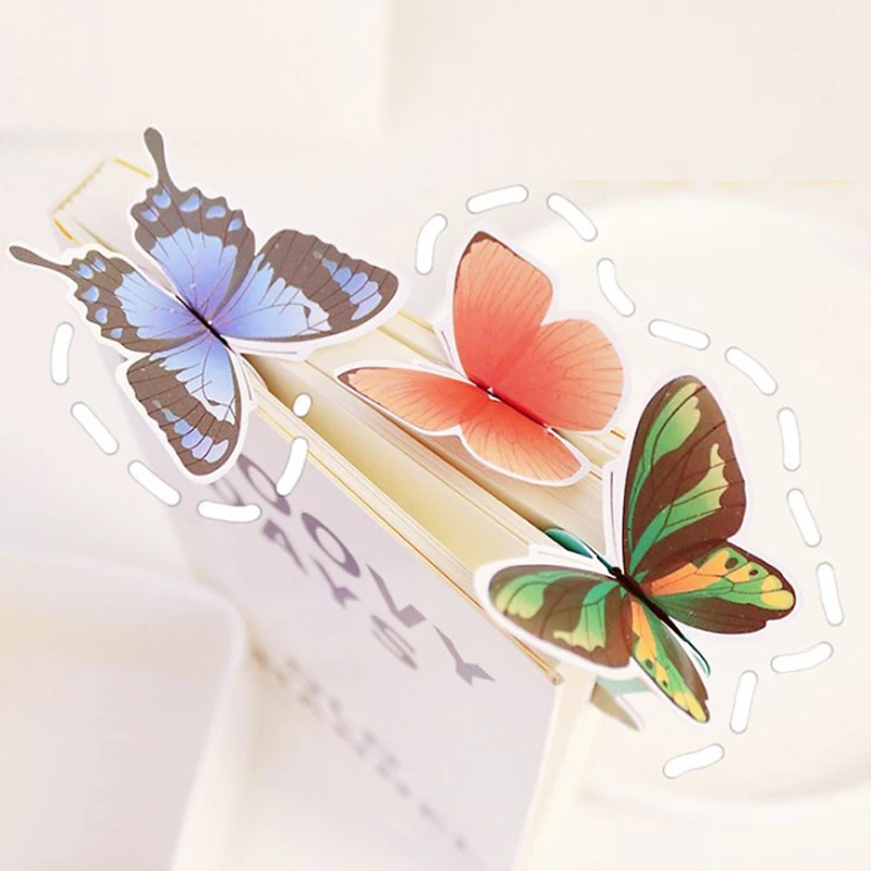 20шт. в форме бабочки Бумажная книга закладки-маркеры школьные офисные