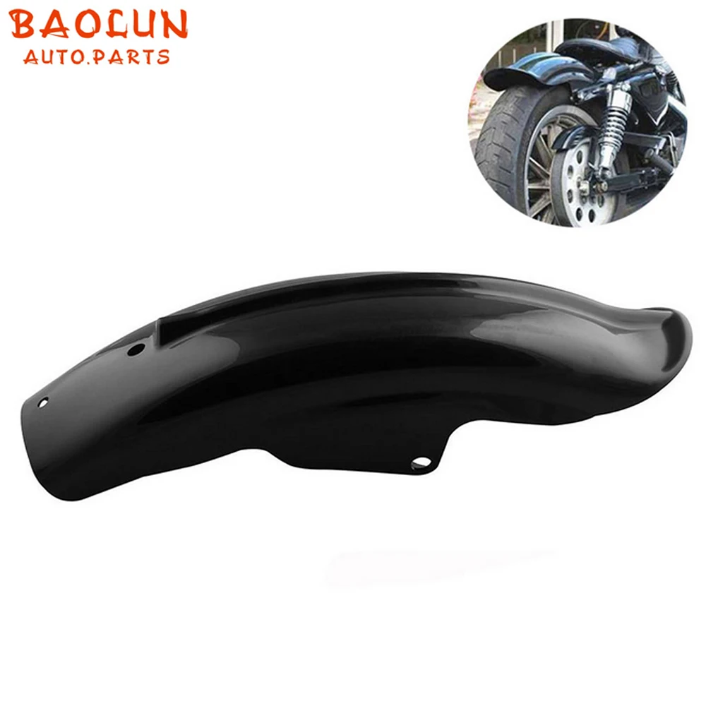 

BAOLUN Universal Motorcycle Black Rear Back Mudguard Fender Accessory For Bobber Racer Motorcycle Parts Frames Fitting