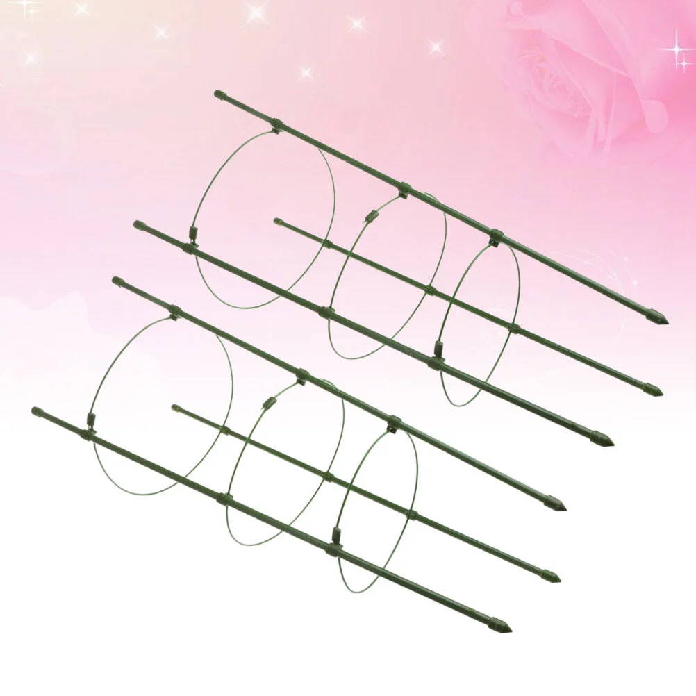 

2pcs Support Stakes Metal Garden Cage Sticks Supports Climbing for Potted Plants Fences Cucumber Flowers Trellis Garden