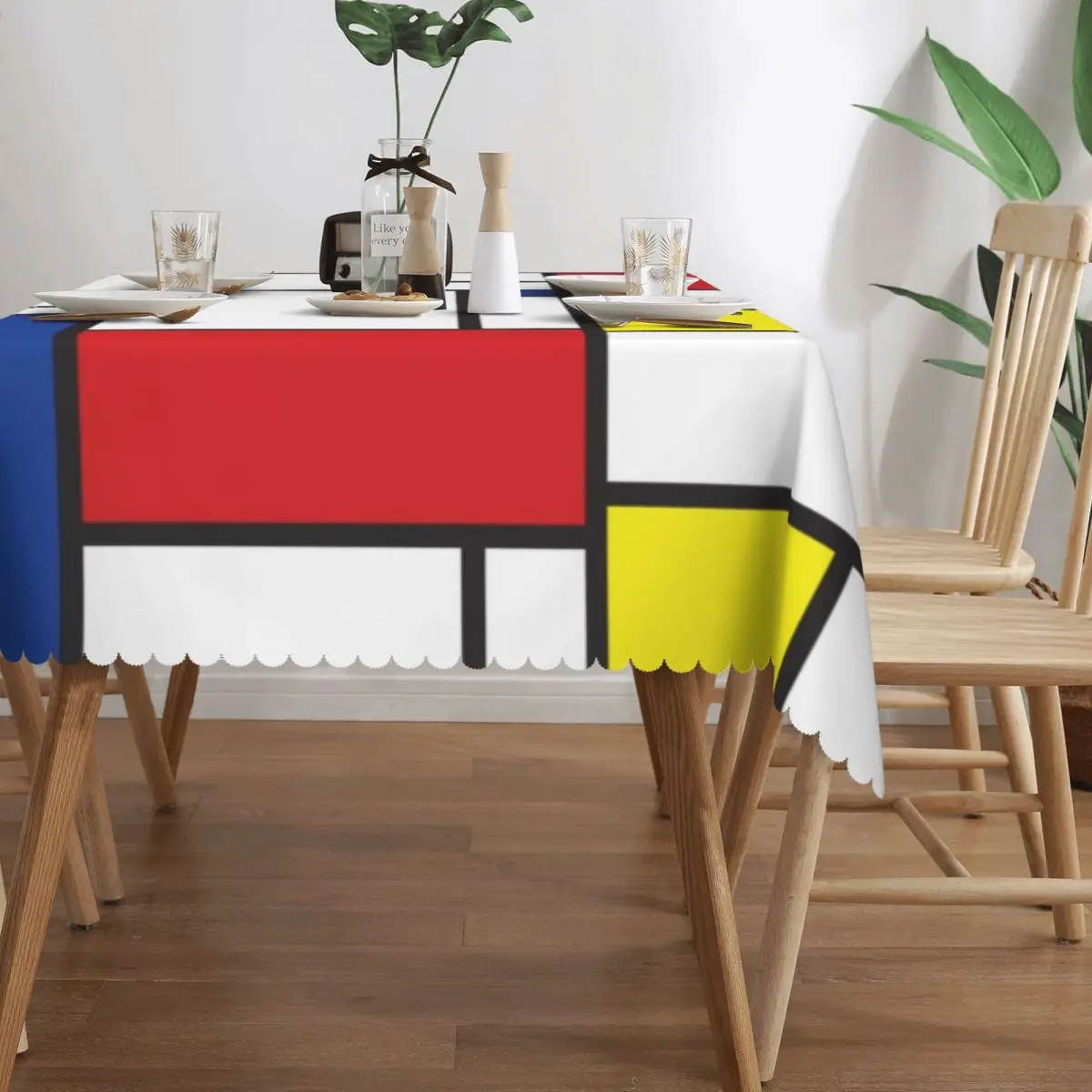 Прямоугольная маслостойкая Скатерть Mondrian Минималистичная Современная