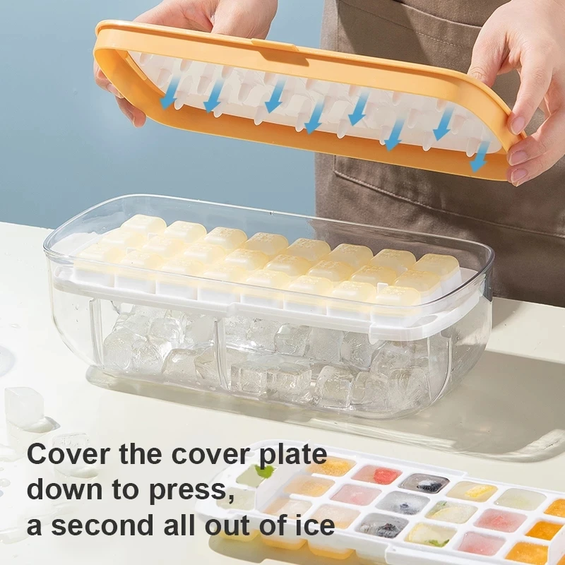 

2022 Silicone Ice Mold And Storage box 2 In 1 Ice Cube Tray Making Mould Box Maker Bar Kitchen Accessories Utensils Home Gadgets