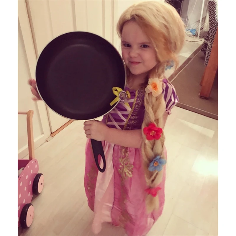 Парик принцессы Рапунцель для девочек причудливая женская одежда на день