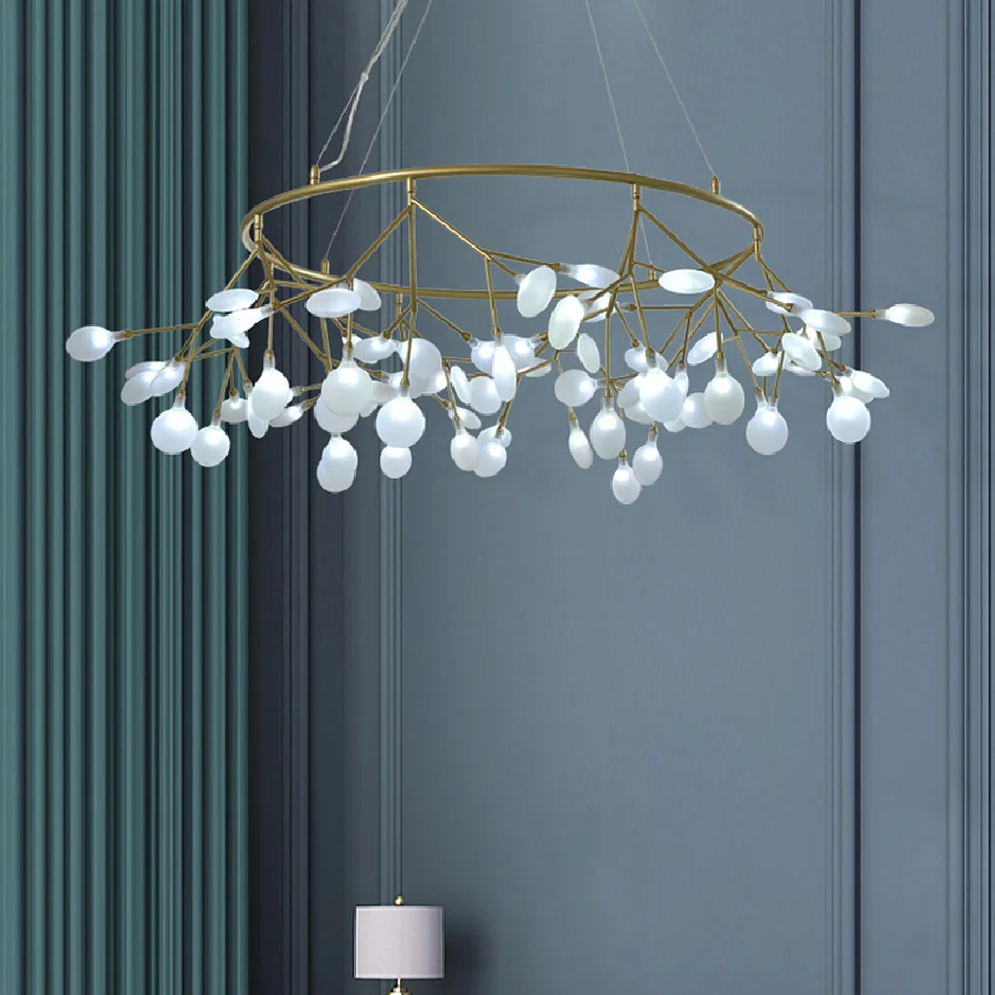 

Скандинавская дизайнерская люстра Heracleum светильник, круглая лампа черного и золотого цвета для гостиной, спальни, ресторана, осветительные ...