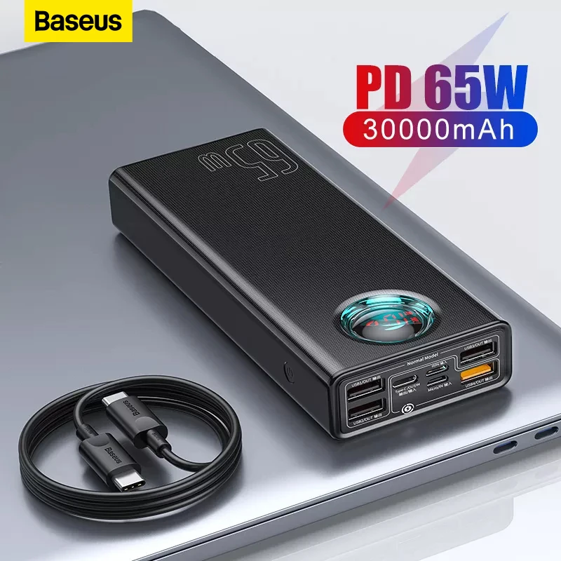 

Baseus Power Bank 30000mAh Type-C PD 3.0 Fast Charger For iPhone Quick Charge 3.0 External Battery Powerbank For Xiaomi Samsung