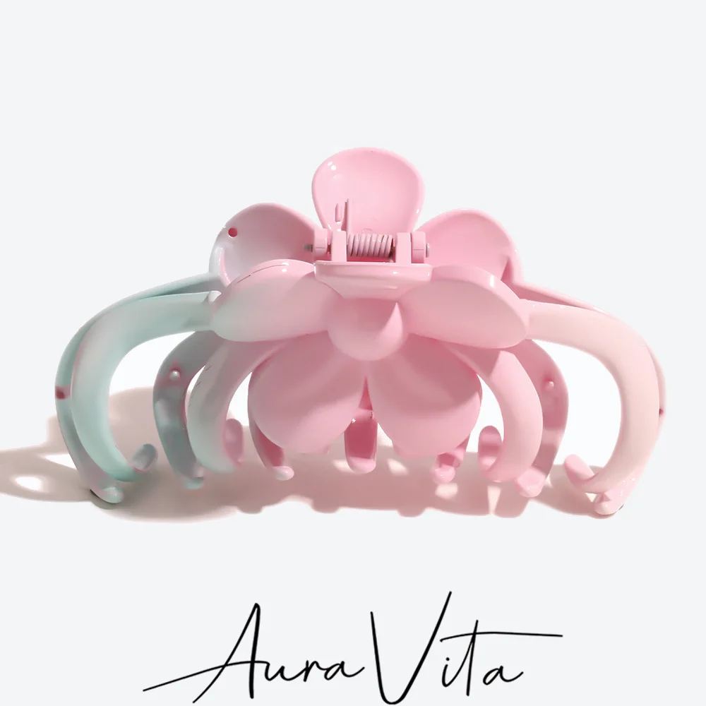 AuraVita 2024 новый тренд сплав розовый зеленый акриловый с цветочным сердечком