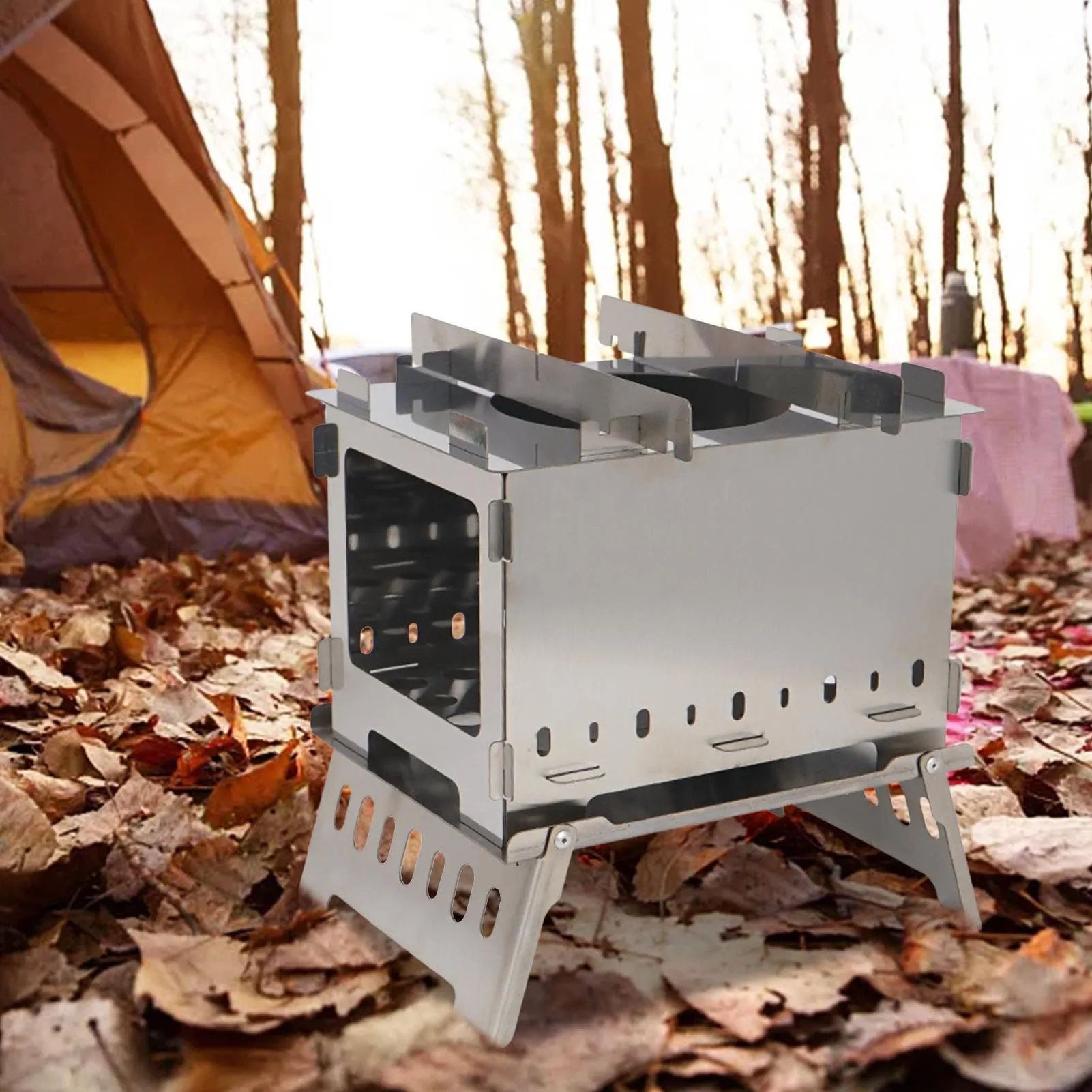 

Wood Burning Camping StovesWood Burning Camping Stove Folding Folding Mini BBQ Grill Portable Stainless Steel Camping Grill