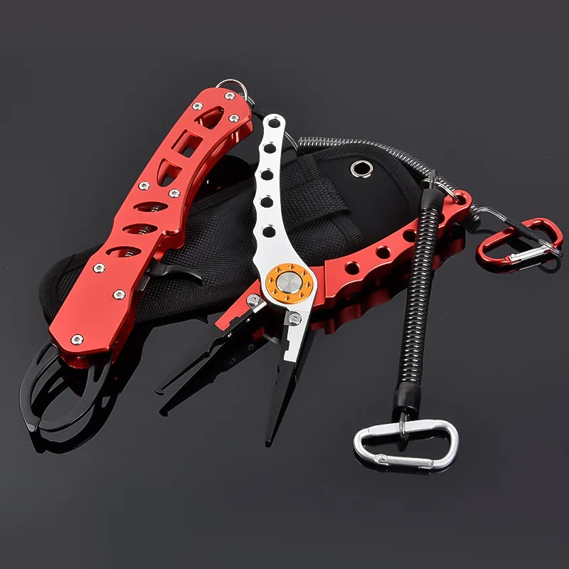 New Fishing Pliers Fish Grip Kit Binding Device 304 Stainless Steel Multi-function Lure Fishing Tools Combination enlarge