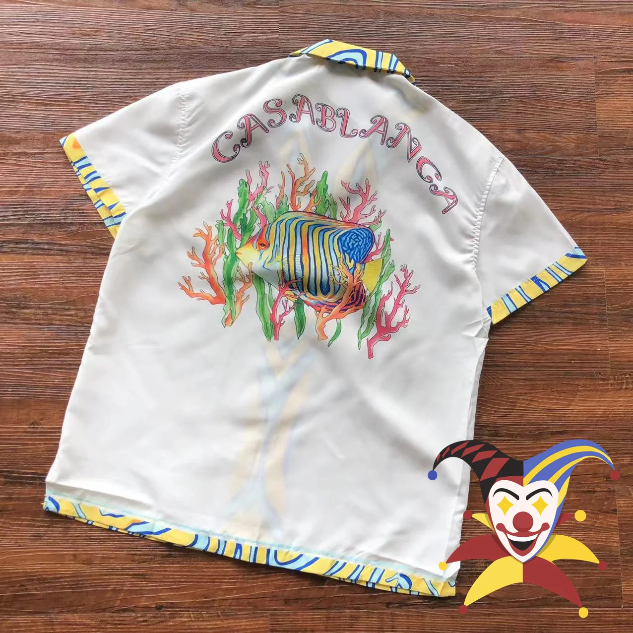 

Рубашки с принтом рыбы Касабланки для мужчин и женщин, лучшее качество, 2023ss, Повседневная футболка