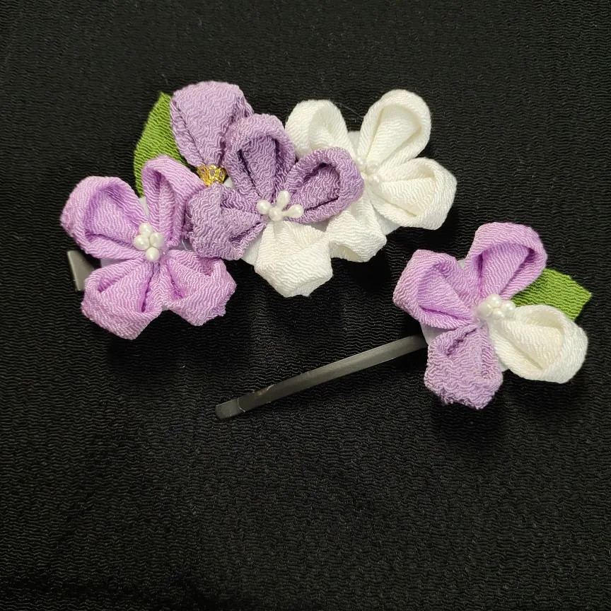 Ручная работа Osmanthus и японский цвет цветок головные уборы заколки боковой зажим