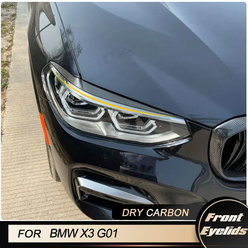 Передний бампер автомобиля накладки на фары брови для BMW X3 G01 2018 2019 гоночные