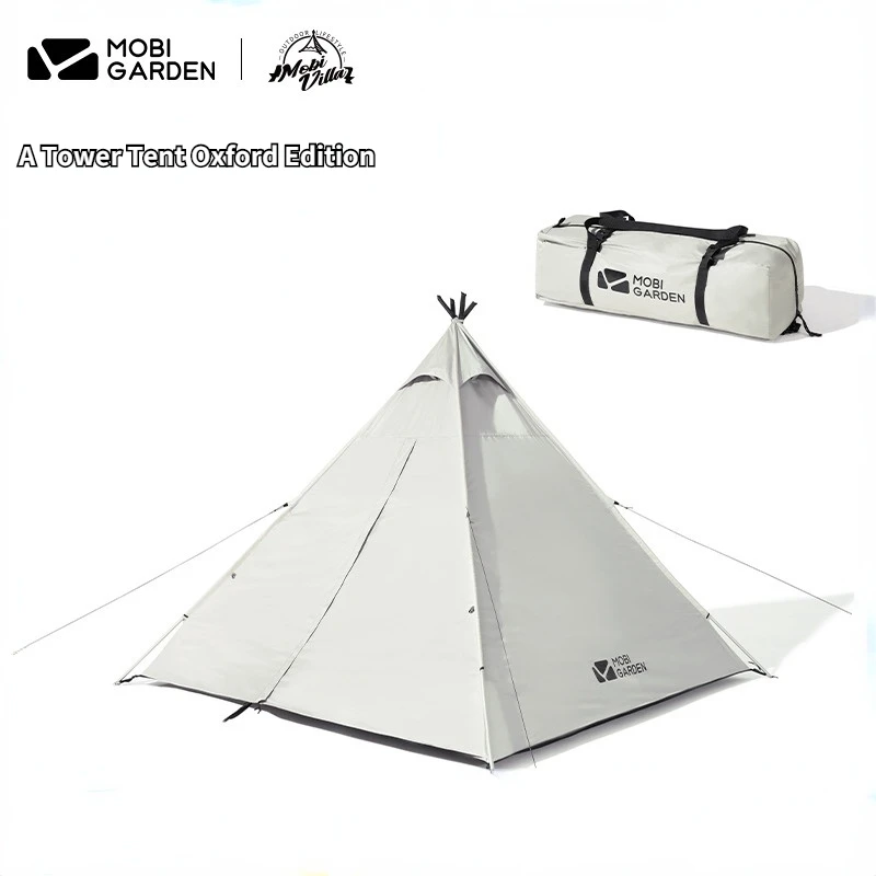 

Mobi Garden 2-4 Person Camping Tent Travel Outdoor Hiking Pyramid Windproof Oxford Tent Tourism Camping Equipment Nature Hike