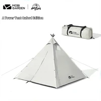 mobi garden 2 4 person camping tent travel outdoor hiking pyramid windproof oxford tent tourism camping equipment nature hike