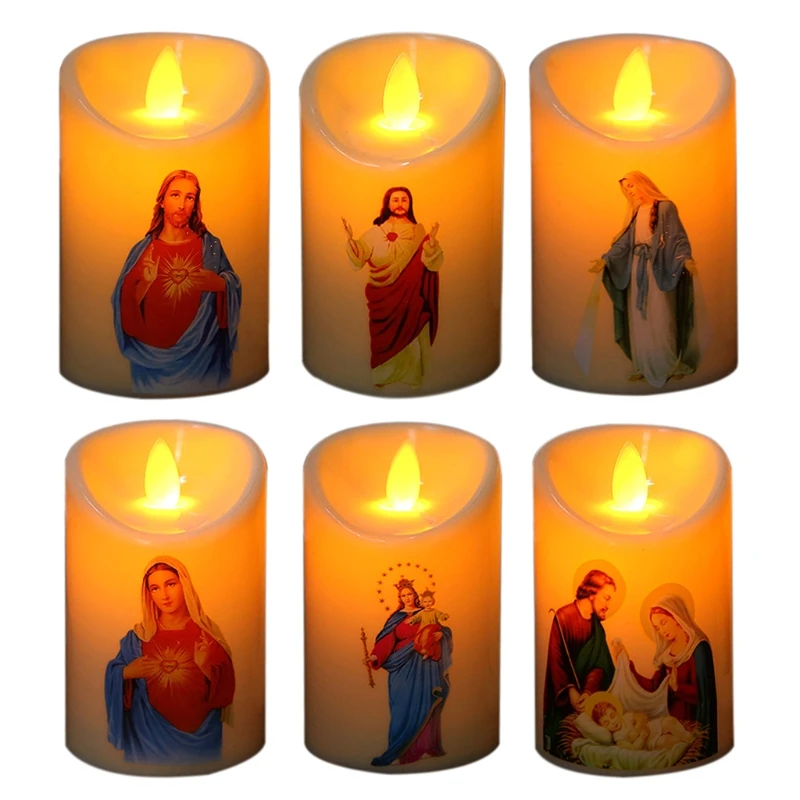 

Jesus Christ Candle Light Praying Christian Bar Yoga Room Decoration