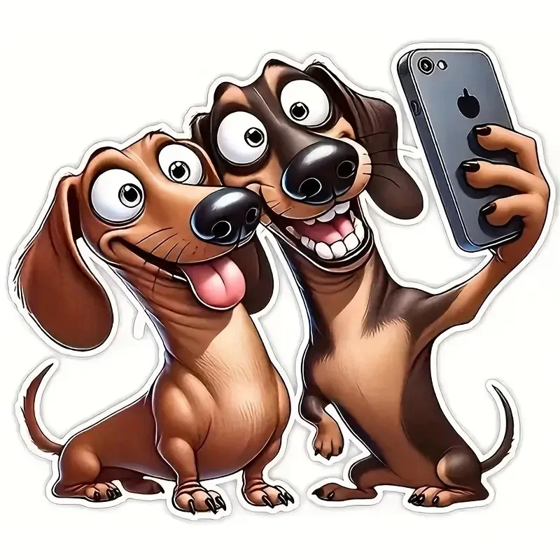 

Набор наклеек с таксой