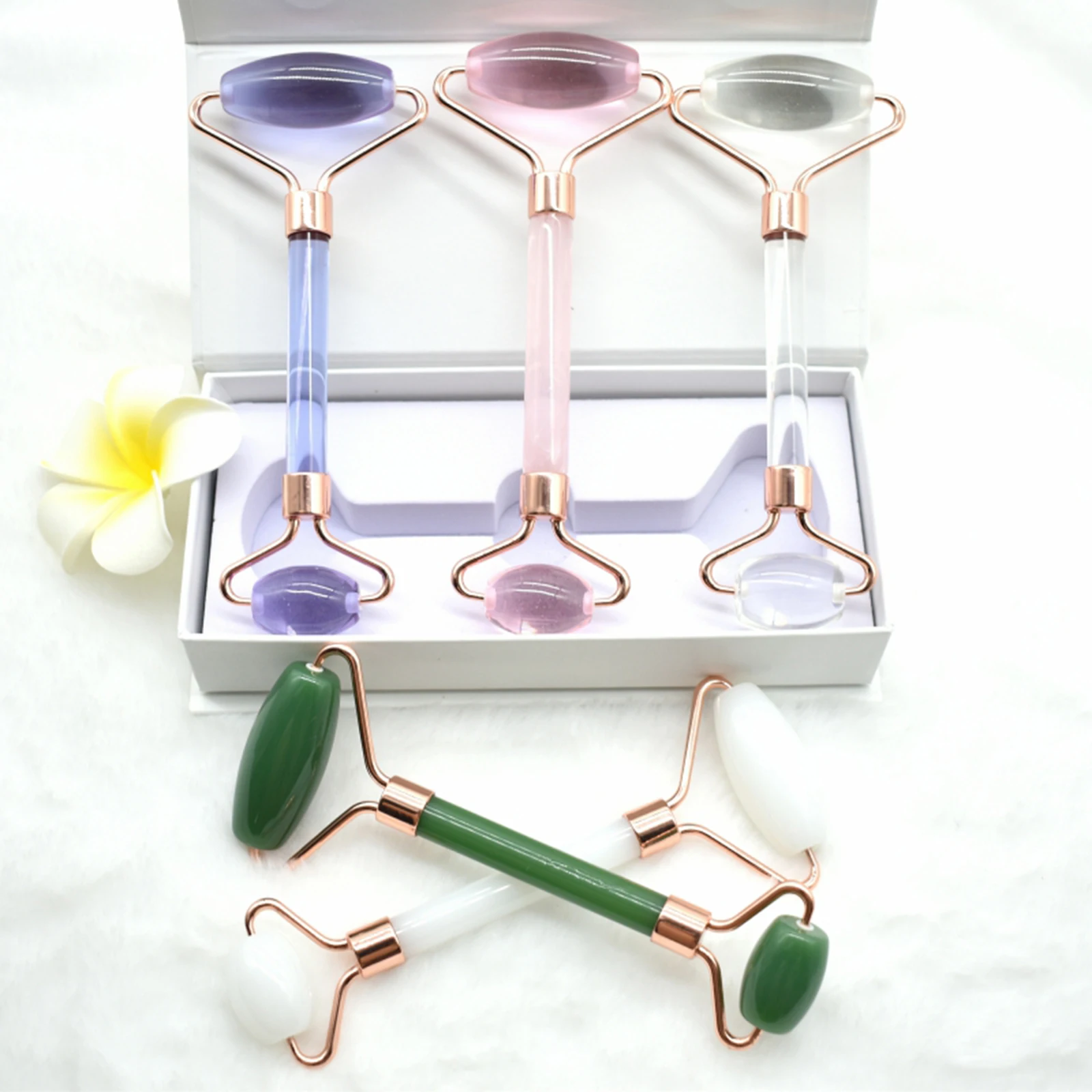 

The factory produces glass roller massage stick facial meridian cosmetology instrument facial shaving massage stick small wholes