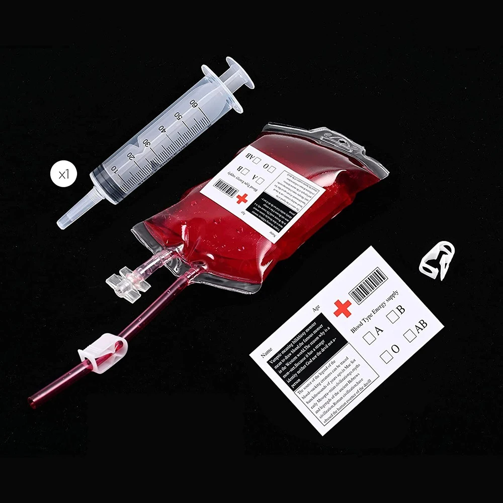 

Прозрачные пакеты для крови 400 мл, Хэллоуин