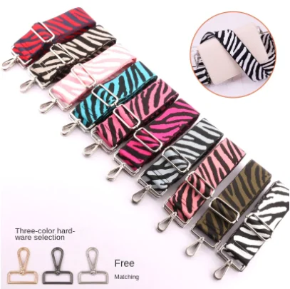 

Zebra Pattern Bag Strap Wide Shoulder Strap Bag Accessories Contrast Color Bag Strap Bag Strap All-match Polychromatic Stylish