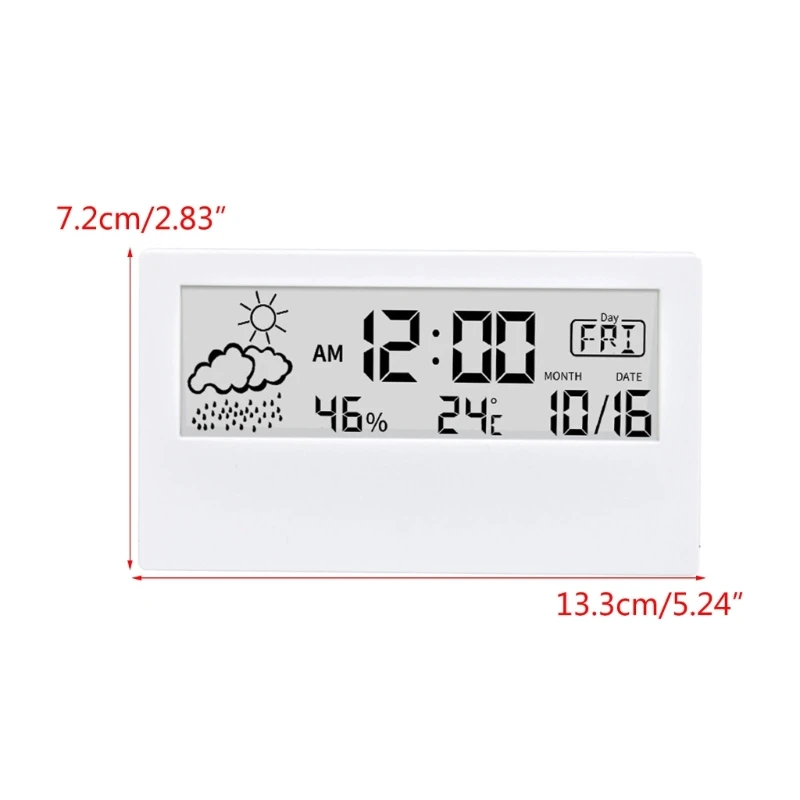 367A Большие цифровые настенные часы Температура Влажность Неделя Дисплей