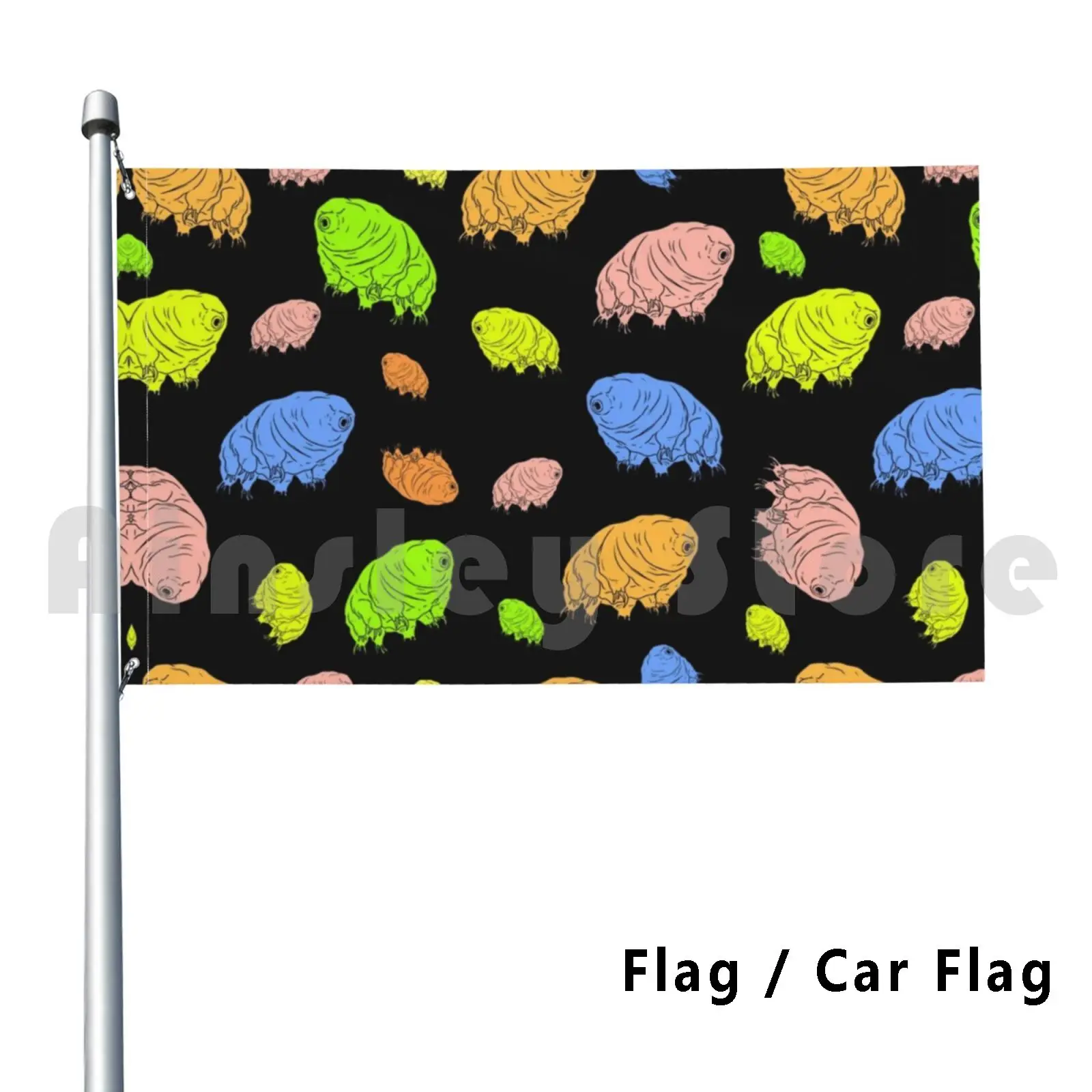 

Tardigrade Pattern For Microbiology Student Outdoor Decor Flag Car Flag Tardigrade Pattern Water Bear Tardigrade