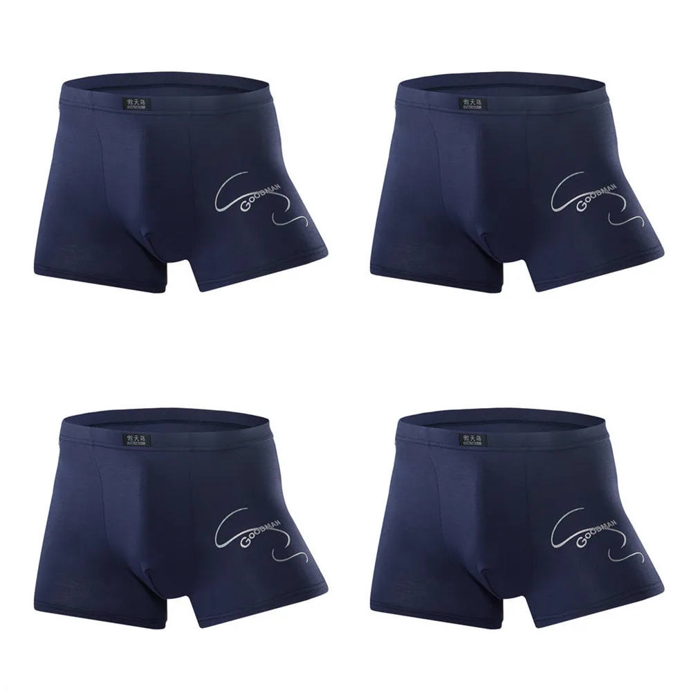 4 Pcs/Lot Big Size Men Boxer Briefs Boy Panties Undies Bottom Shorts Underpants Knickers Modal Homme Underwear L XL 2XL 3XL