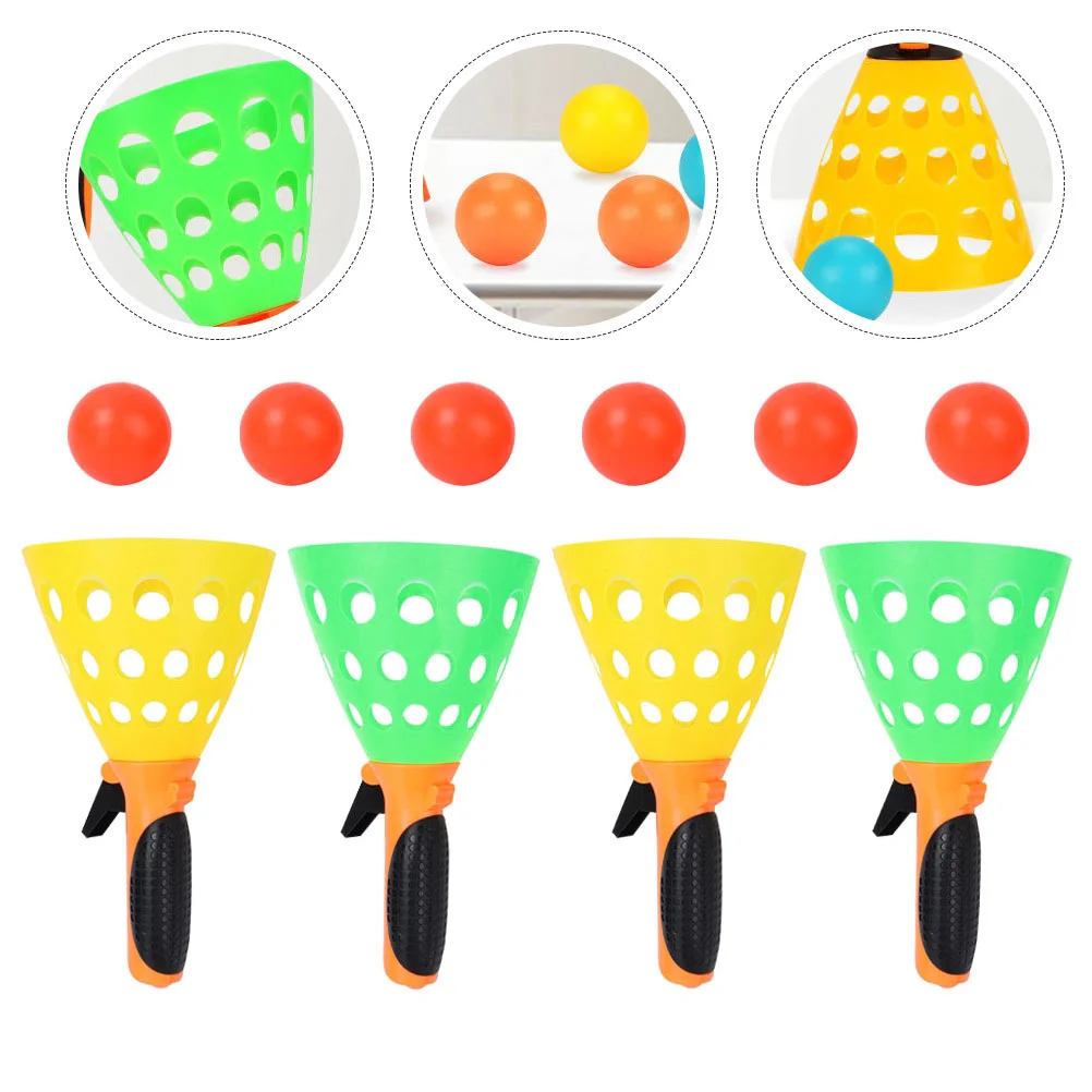 

Ball Catch Game Toys Set Games Outdoor Kids Toss Launcher Beach Throw Catching Racket Paddle Boys Sports 8 Party Balls Funny